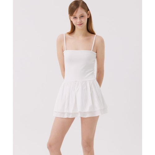 AWESOME STUDIO 레이어드 프릴 나시 원피스 아이보리 ASETOP005_2 3099383