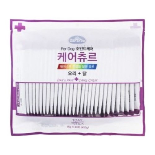 에이티바이오 데이스포 독 케어츄르 오리+닭고기 60g (15g x 30p) (1개)