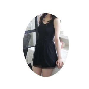 오노마 ONM 허리 부분에 쉬폰 소재로 된 망사가 달려있는 롱나시 8758653