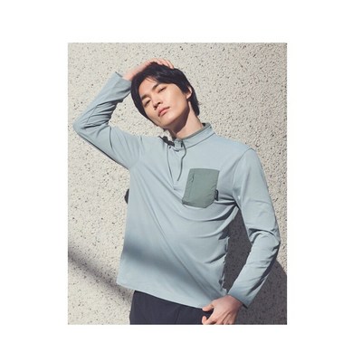 신성통상 탑텐 밸런스 남성 스텐 하프 집업 카라티_MBF5TT1200L_ 라이트카키 XL