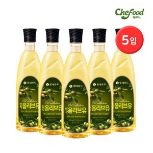 해표 압착 올리브유 900ml (5개)_이미지