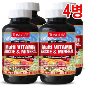 통라이프 종합비타민 ABCDE 미네랄 300정 (4개)_이미지