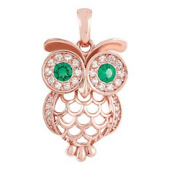 더스톤즈 14K 큰눈의 부엉이 펜던트