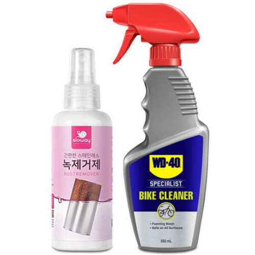 슬로웨이 스테인리스 녹제거제 150ml + WD40 거품세정제 550ml (1세트)_이미지