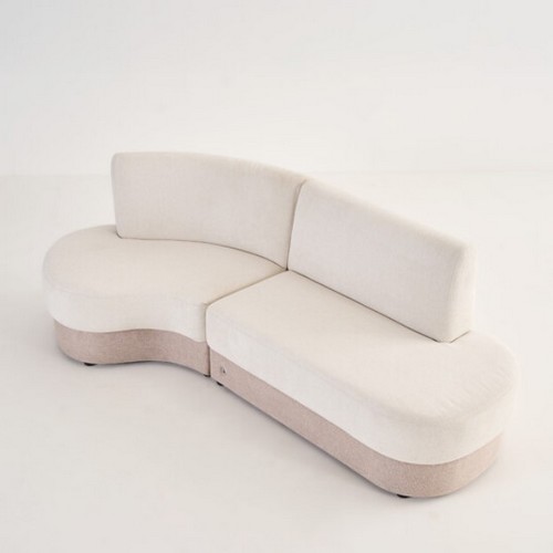 가닉 리빙다이닝 코너형 소형 패브릭 소파 3인용