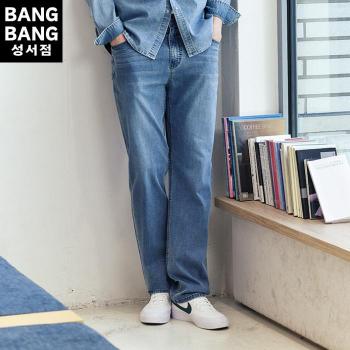 HC04 봄여름남성인밴드밑위긴쿨스판청바지 하이라이즈핏 허벅지바지통넉넉 S32512998