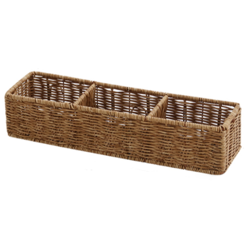 데이지가든 내츄럴 칸막이 라탄 바구니 3칸 S