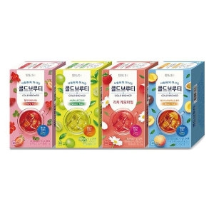 콜드브루티 20T 4종세트 복숭아패션후르츠 딸기히비스커스 샤인머스켓 그린티 리치캐모마일 아이스티