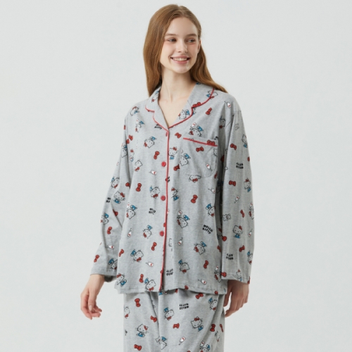 바풀 EL W243-00 키티 잠옷 파자마 투피스 여성 산리오 헬
