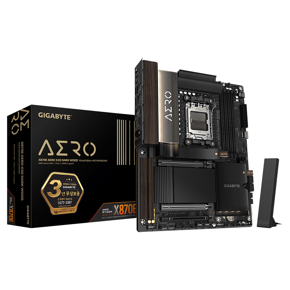 GIGABYTE X870E AERO X3D DARK WOOD ���̾���