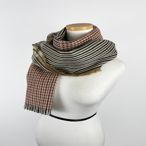 아니베에프 모직 체크 머플러 A2BASF520