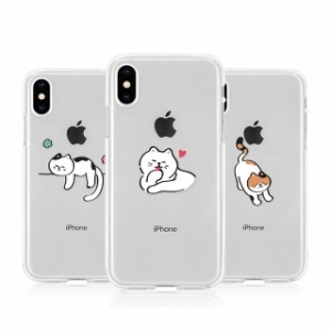 트라이코지 뚱냥이 투명 젤리케이스 [아이폰7,8 Plus]