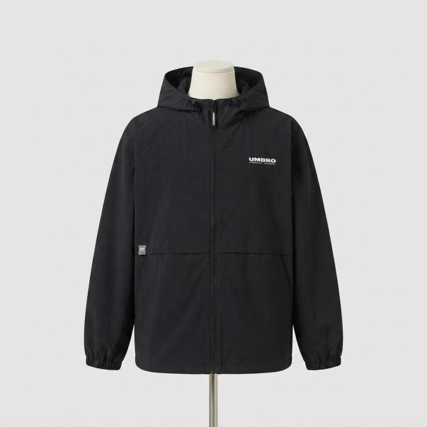 클래식 후드형 웜업 바람막이 자켓 BLACK UR321CJK92 BLK0