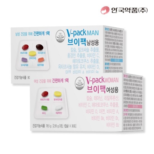  안국약품 브이팩 남성용 + 여성용 30포 [1개]