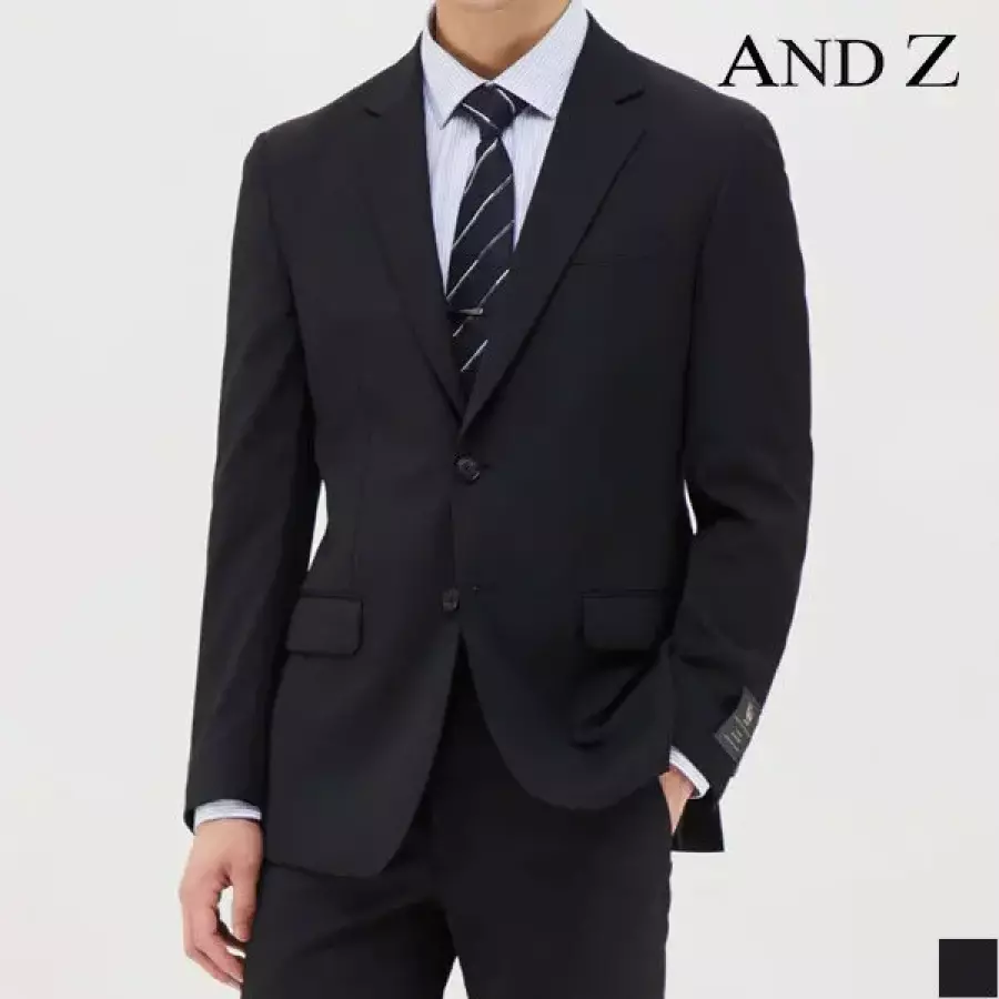  지오지아 앤드지 블랙 솔리드 정장자켓_BZA5SB1203