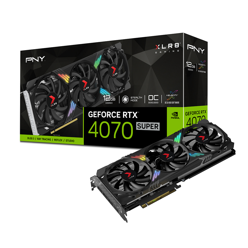 PNY XLR8 지포스 RTX 4070 SUPER VERTO OC EPIC-X RGB D6X 12GB TF 마이크로닉스