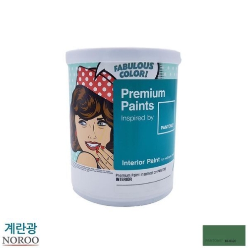 알티피아 팬톤 외부용 무광 수성 페인트 1L 녹색18-6320_이미지