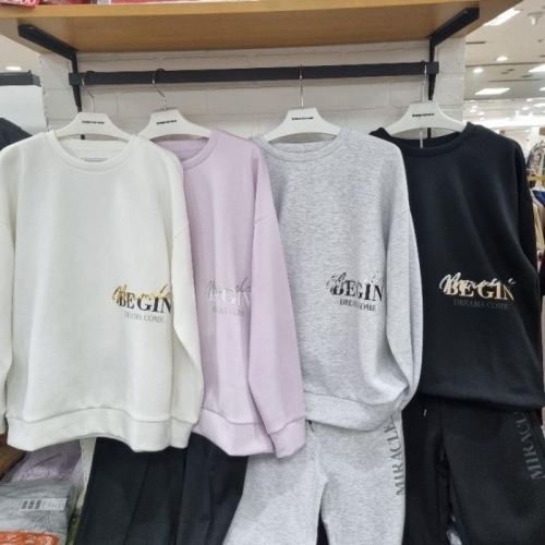 안나인터내셔날 인터크루 DP01 여성호일레트링루즈핏맨투맨 ITW1TM57 8965223