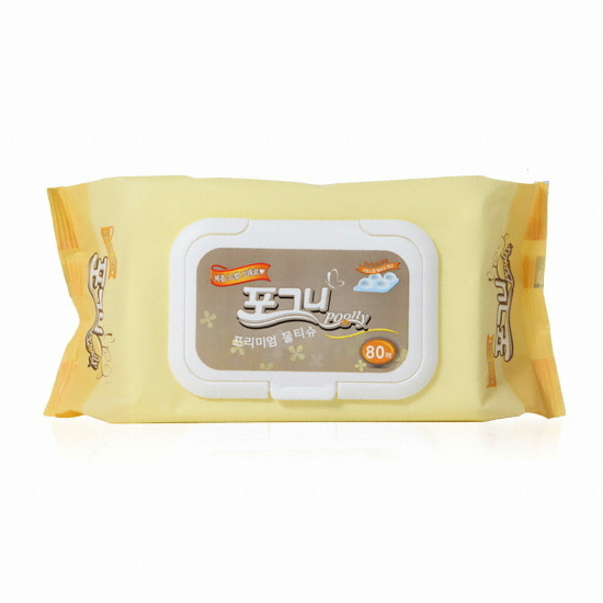 포그니 프리미엄 엠보싱 물티슈 캡형 80매 (20팩)_이미지