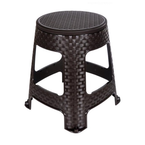 원형 플라스틱 회전 라탄 의자