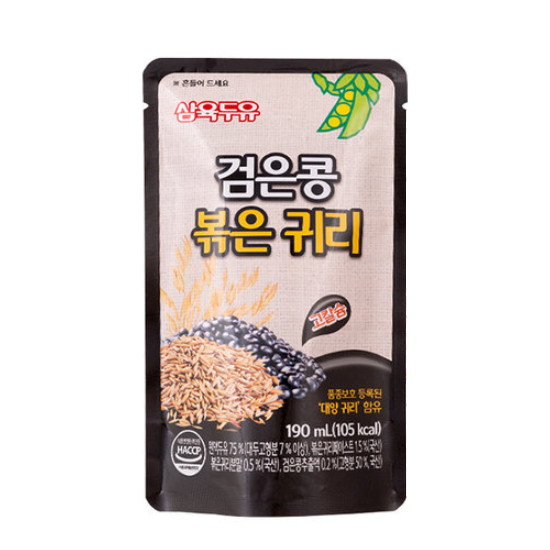 삼육식품 검은콩 볶은 귀리 두유 파우치 190ml (60개)