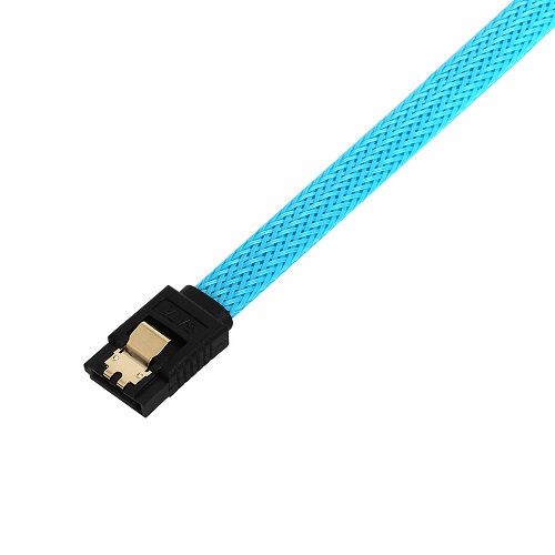 리버네트워크 NEXI SATA3 ㅡ자 락형 케이블 (NX1251 블루, 0.5m)_이미지