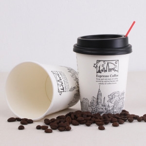 10온스 뉴욕 화이트 테이크아웃 종이컵