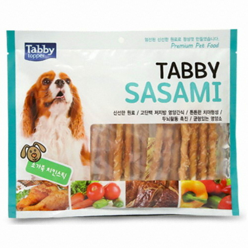 테비토퍼 테비 사사미 소가죽 치킨스틱 300g (5개)_이미지