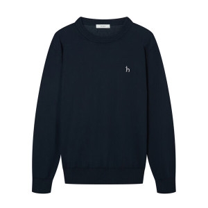 헤지스레이디스 네이비 단색 울혼방 니트 WHSW4C302N2