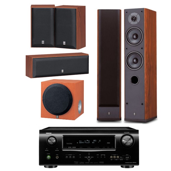 야마하 NS-8900 5.1채널 + 데논 AV리시버 (AVR-1911, YST-SW012)