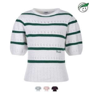 추천 P_LABEL 스트라이프 스카시 펀칭니트 MK3AP410