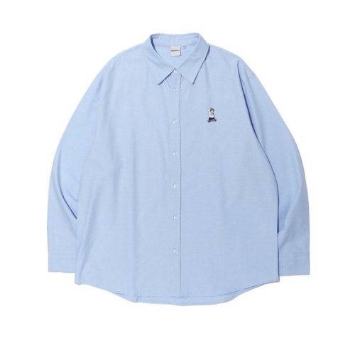 써드케이 긴팔셔츠 남녀공용 옥스포드 도티 셔츠 MP2YU301 _DJ