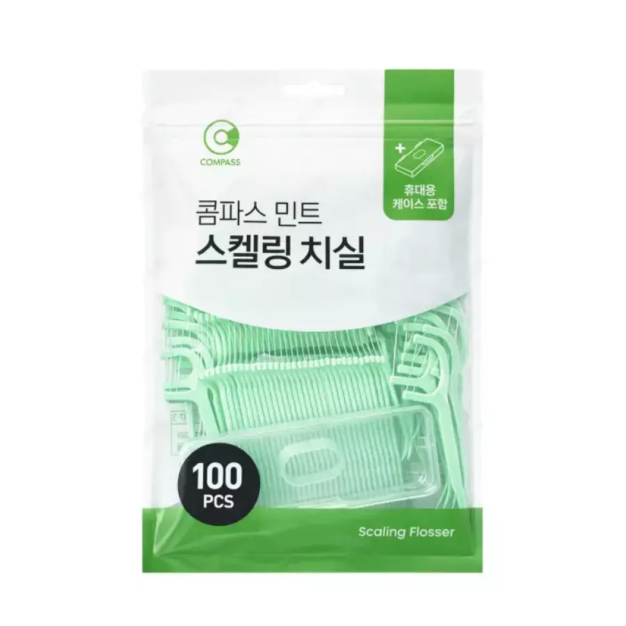 콤파스  민트 스켈링 치실 y자형 100개입