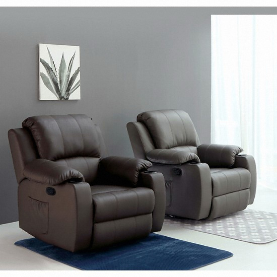 썬퍼니처 5124 에어레더 수동 가죽 리클라이너 1인용_이미지