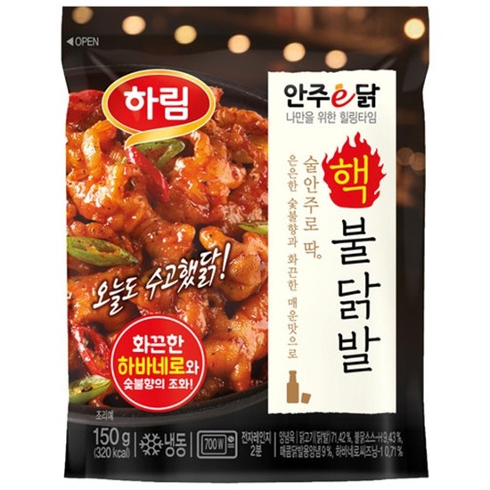 하림 안주e닭 핵불닭발 150g (3개)_이미지