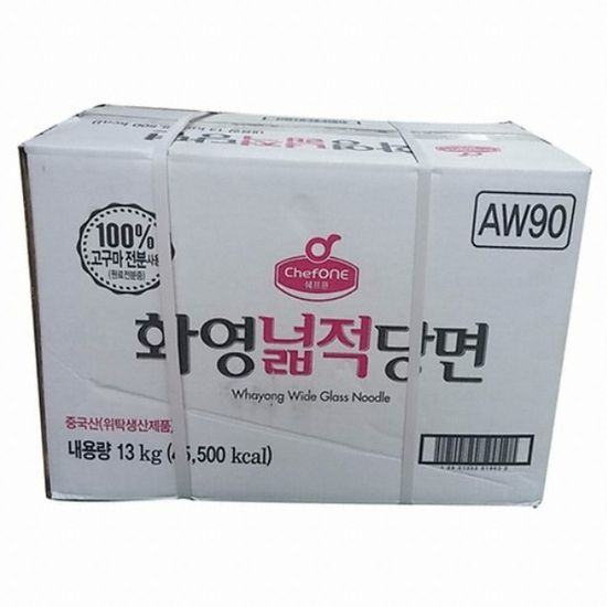 대상 쉐프원 화영넓적당면 13kg