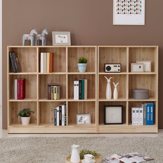 사사가구 피톤즈 삼나무 원목 3단 책장 1200_이미지