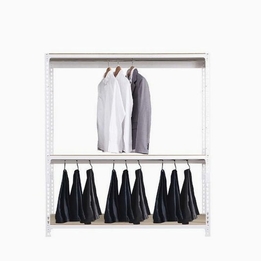 스피드랙 드레스룸 시스템 철제 행거봉2개 3단 행거 1200x600 (150cm(높이))_이미지