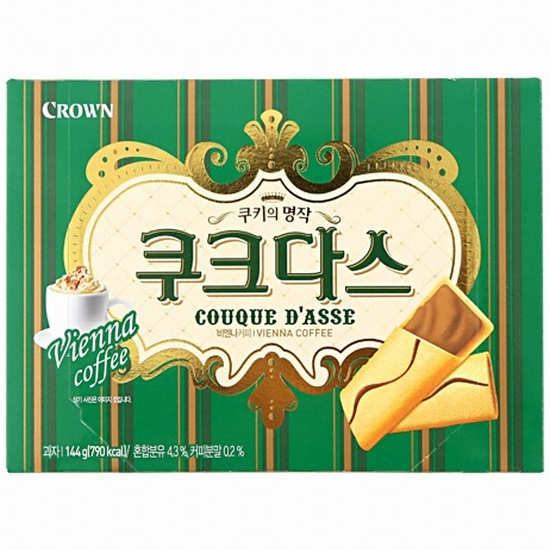 크라운제과 쿠크다스 비엔나커피 144g (4개)_이미지