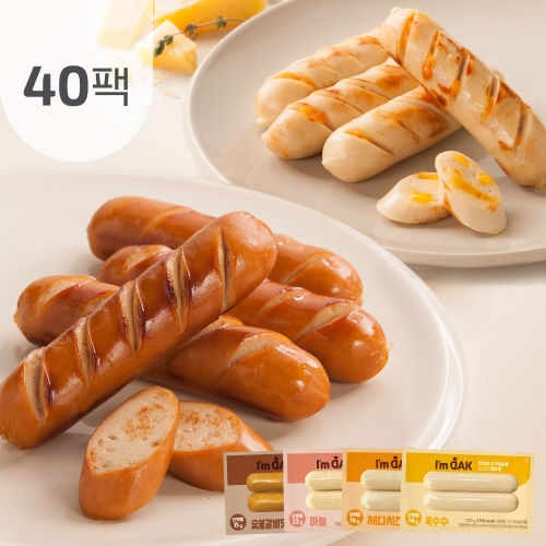 유원식품 아임닭 마늘 닭가슴살 소시지 100g