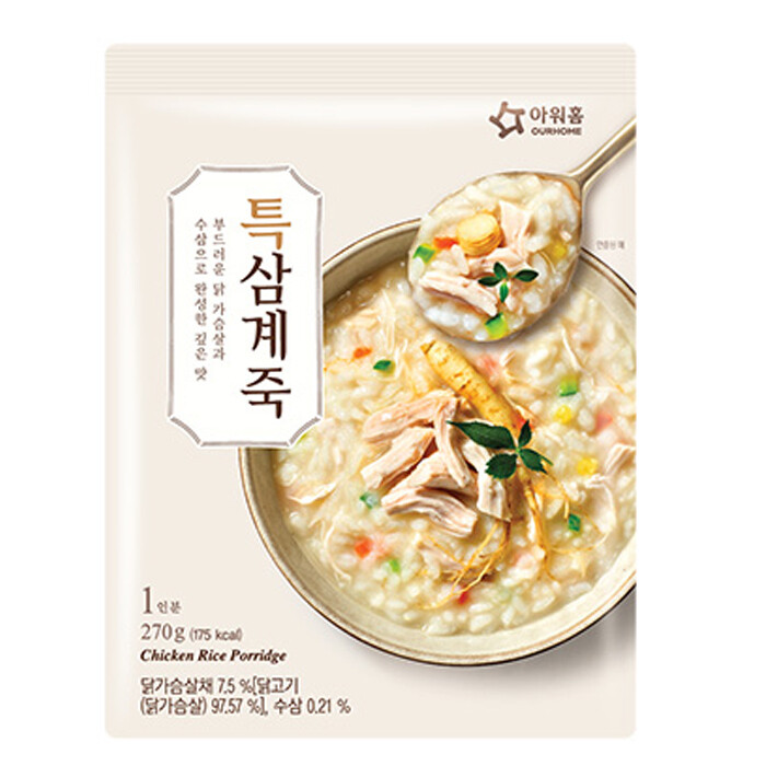 아워홈 바로 특삼계죽 270g이미지입니다. 누르면 해당 게시물로 새창이동합니다.
