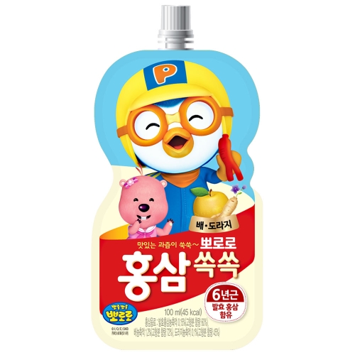 팔도 뽀로로 홍삼쏙쏙  배도라지 100ml (1개)_이미지