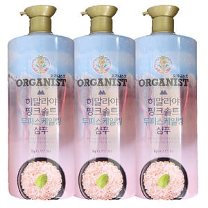 LG생활건강 오가니스트 히말라야 핑크솔트 샴푸 1100ml (3개)