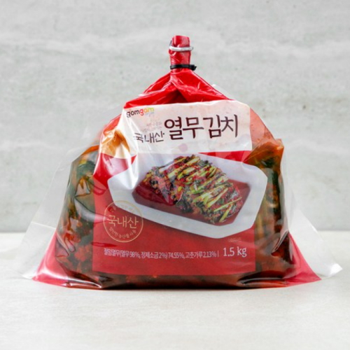 곰곰 국내산 열무 김치 1.5kg (2개)_이미지
