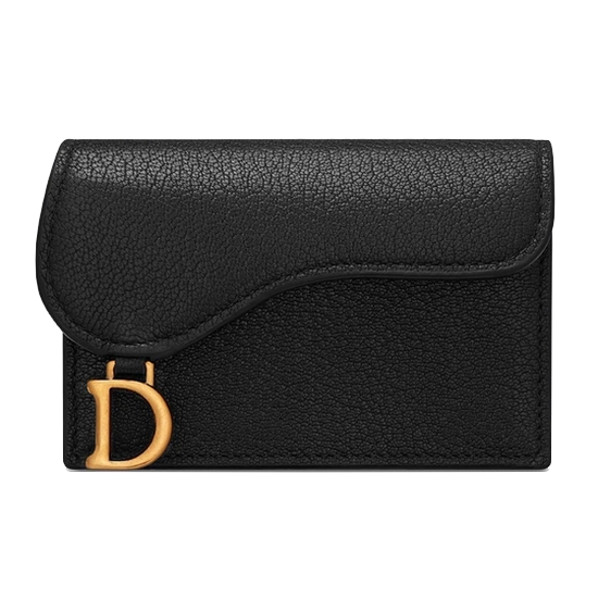 크리스찬디올 새들 플랩 카드홀더 블랙 고트스킨_S5611CCEH M900