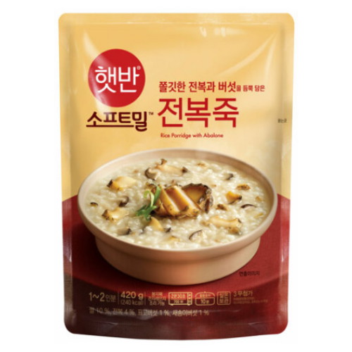 CJ제일제당 햇반 소프트밀 전복죽 420g (18개)_이미지