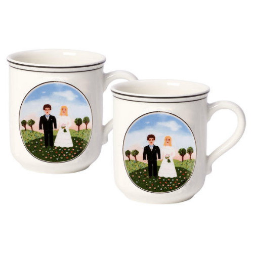 빌레로이앤보흐 디자인나이프 머그컵 웨딩 300ml (2개)_이미지