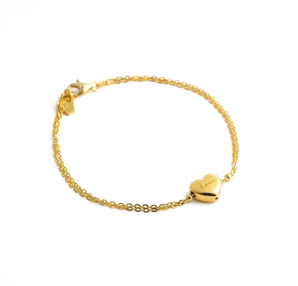 24K 골드 러브하트 한돈 순금 팔찌 3.75g LWB25021Z