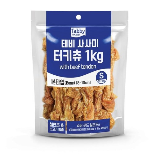 테비토퍼 테비 사사미 터키츄 본타입 S 1kg (1개)