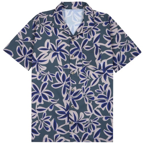 레노마수영복 플라워 우븐 스판 반팔 셔츠 카키 RN-TS2D305-KA_이미지